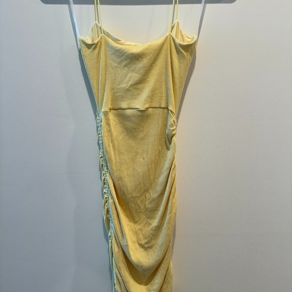 Windsor Yellow Ribbed Drawstring Dress - Picture 2 of 4